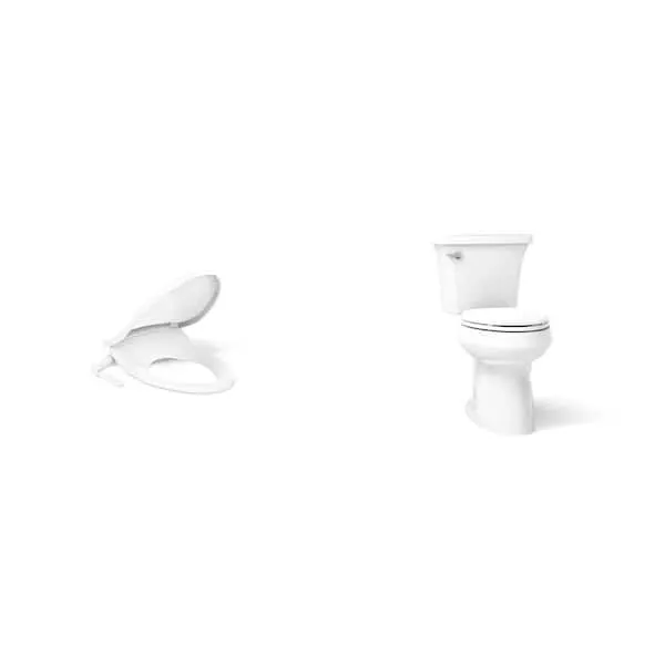 Purewash M250 White Bidet Seat for Elongated Toilets and Highline Arc 12 in.​ Toilet with Soft Close Seat