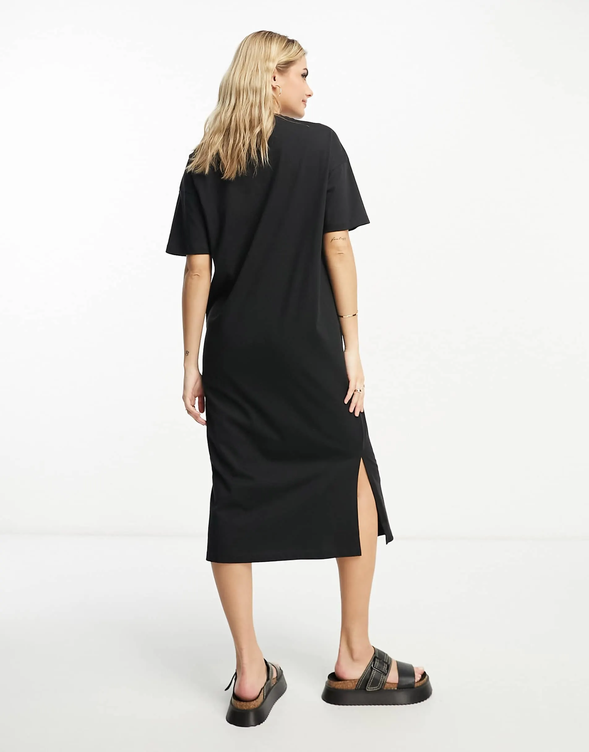 Vero Moda oversized t-shirt dress in black