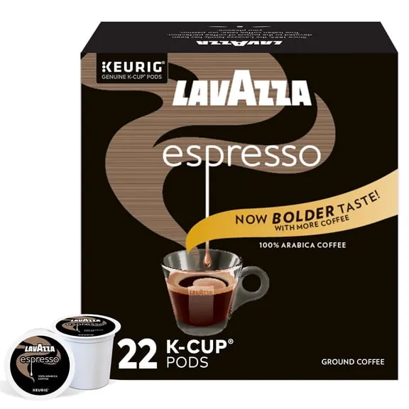 Lavazza Espresso Keurig K-Cup Pods, Medium Roast, 100% Arabica (22 Pods) $15.74 $1.77/oz