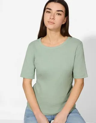 T-shirt - A costine - turchese