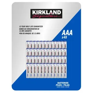 Kirkland Signature Alkaline AAA Batteries, 48-count
