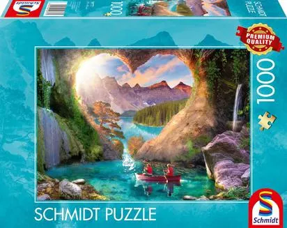 PUZZLE 1000 PIECES - LE LAC VU DU CŒUR