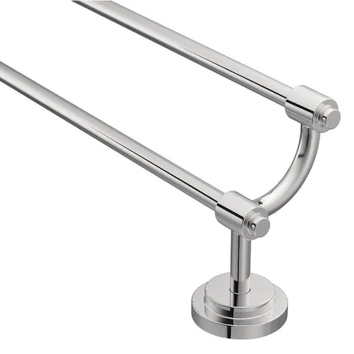 Iso 24-Inch Double Bathroom Towel Bar/Hanger in Chrome