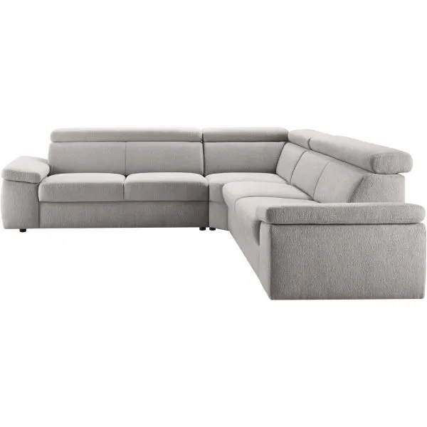 Hoekbank Temiso pocketveren grijs verstelbare zitdiepte L