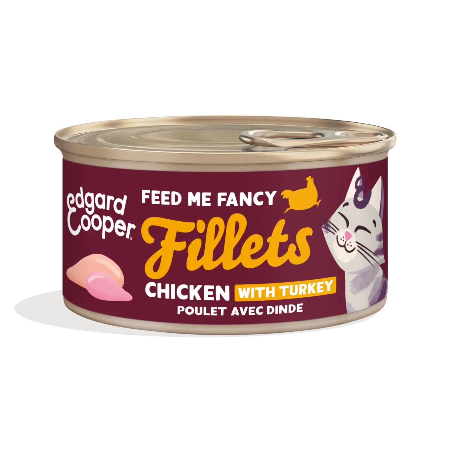 Edgard&Cooper Fillets - Natvoer - 70 g Kippenborst&Kalkoen