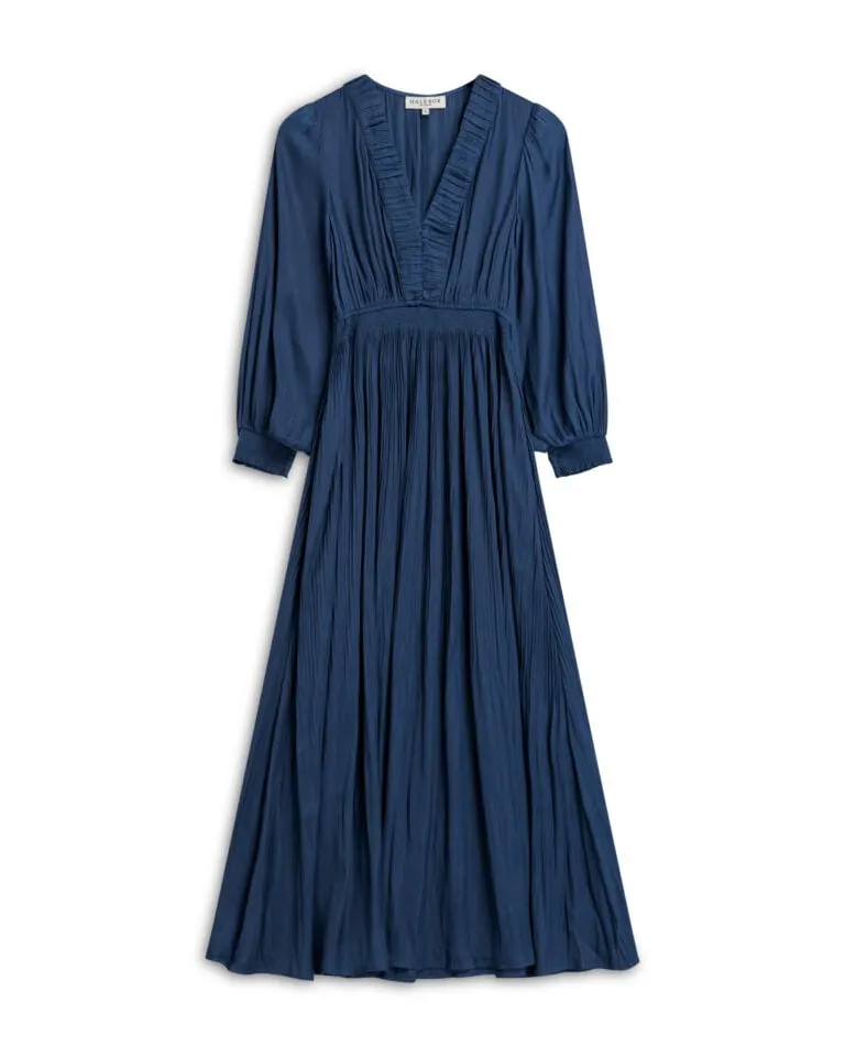 Yamileth Solid Dress - Blå