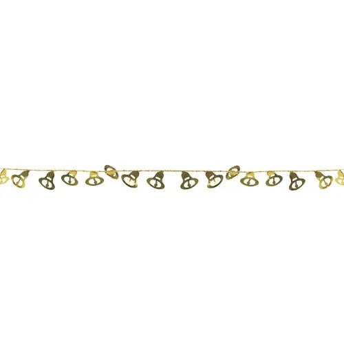 Enchanted Forest® 50' Gold Bells Wire Tinsel Christmas Garland