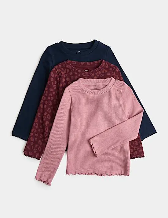 3 Pack Cotton Rich Tops (2-10 Yrs)