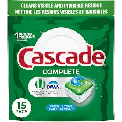 Complete Dishwasher Pods, Dishwasher Detergent, Dish Detergent Soap, Fresh, 15 count