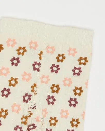 Kousenbroek met bloemenprint