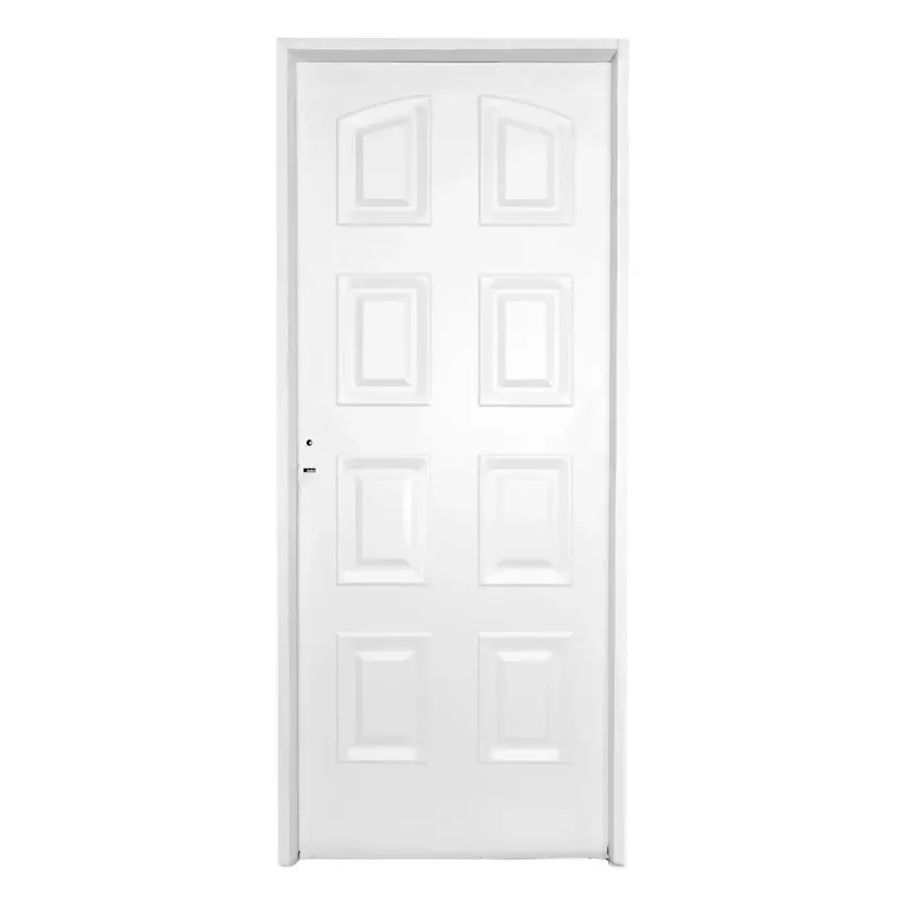 Puerta de exterior acero 691 blanca 80 x 200 x 5.5 cm izquierda