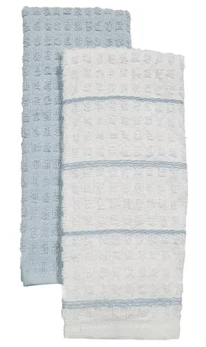 Striped Terry Kitchen Towels - Blue