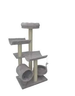 Adori Krabpaal Pippa - Krabmeubel - 55x40x114 cm Lichtgrijs Wit