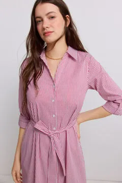 Vestido camisero rayas