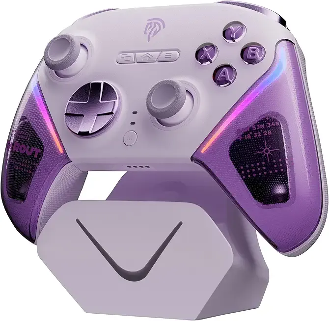 EasySMX D10 PC Controller - Elite Wireless Bluetooth Pro Controller with TMR Joystick, Dual-Mode Triggers & Full Mechanical Buttons, 1000Hz Polling Rate, RGB Lighting for PC/Switch/Android/iOS