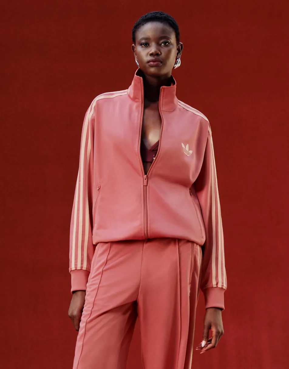 adidas Originals Firebird Loose track top in pink- exclusive to ASOS