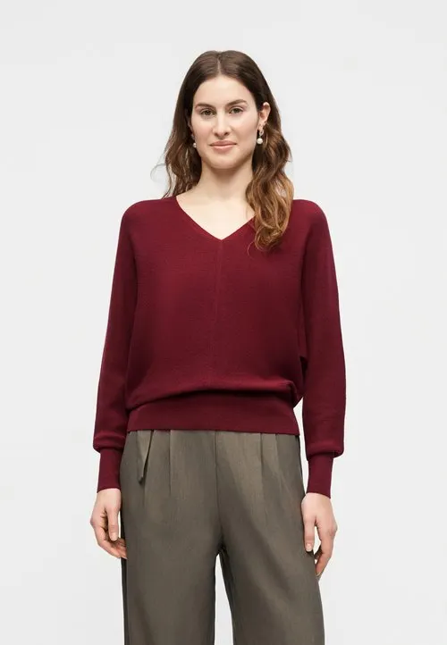 Anna Field Strikkegenser - dark red