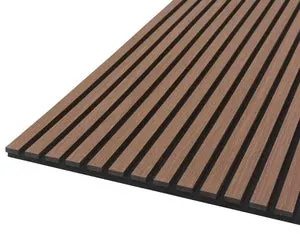 Pannello decorativo fonoassorbente Decor Walnut FIBROTECH nero e noce L 244 x L 52 cm, Sp 12 mm