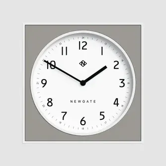 Newgate Burger & Chips Wall Clock Posh Grey