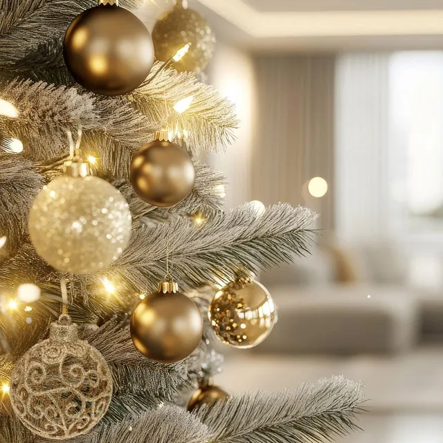 TECTAKE Bolas de Navidad Conjunto de 100 bolas doradas