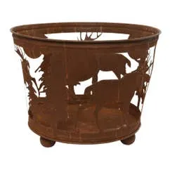 Vuuremmer in ijzer in koperkleur