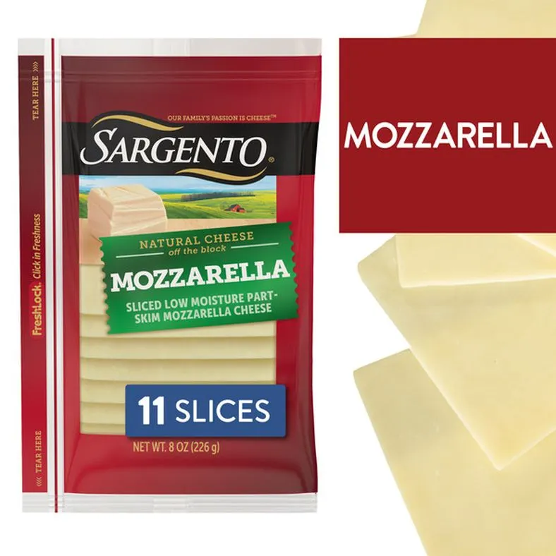 Sargento Mozzarella Sliced Cheese, 11 Slices