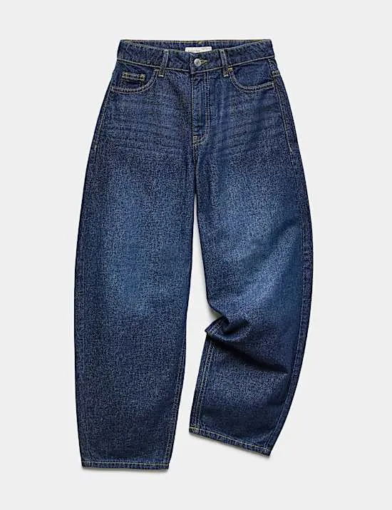 Denim-Jeans mit Barrel-Bein (6–16 Jahre)