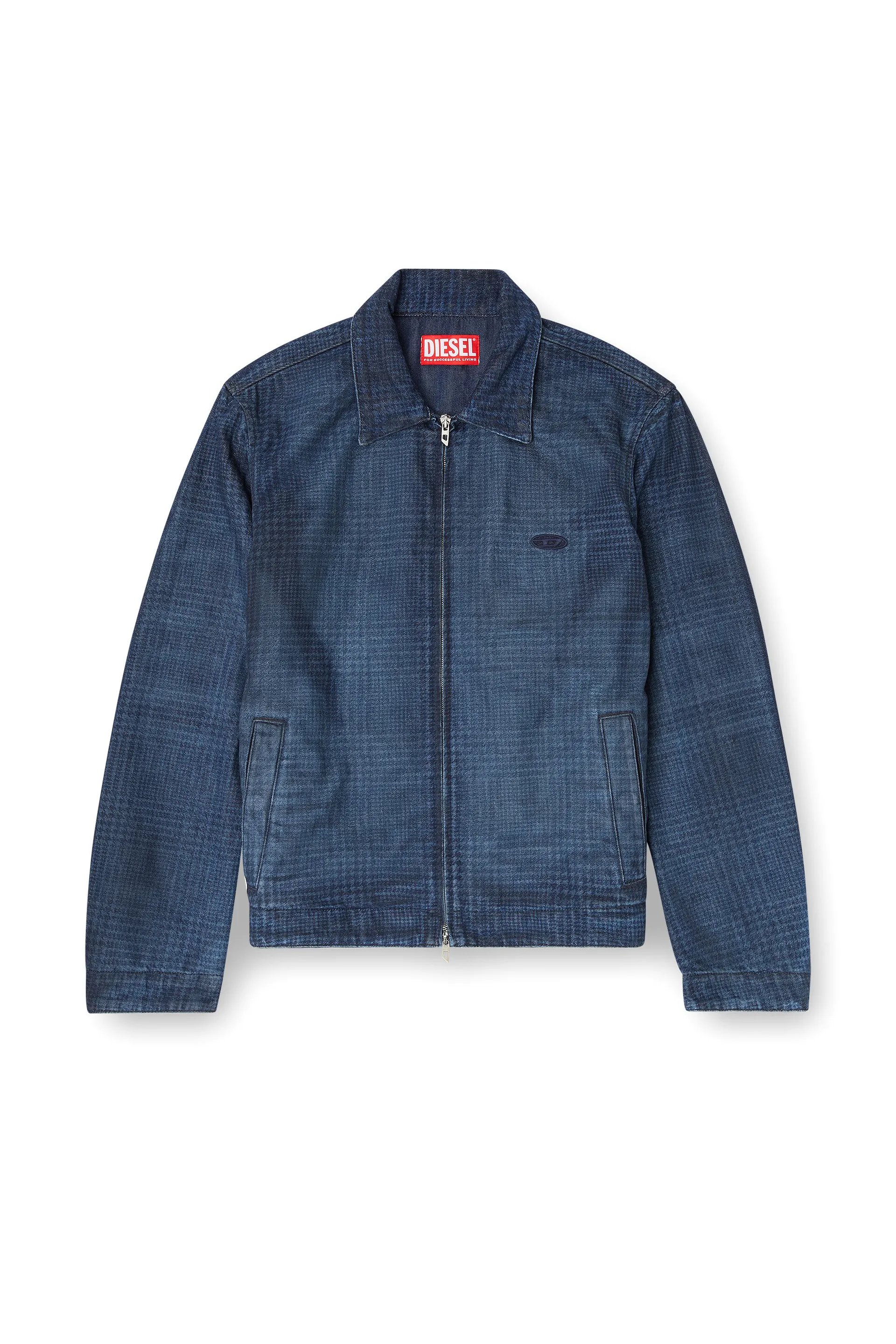 Jacket in Prince of Wales denim