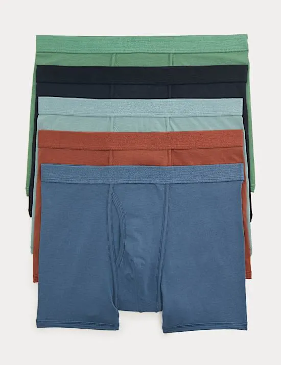 5er-Pack Stretch-Shorties aus Baumwolle