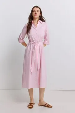 Vestido camisero rayas