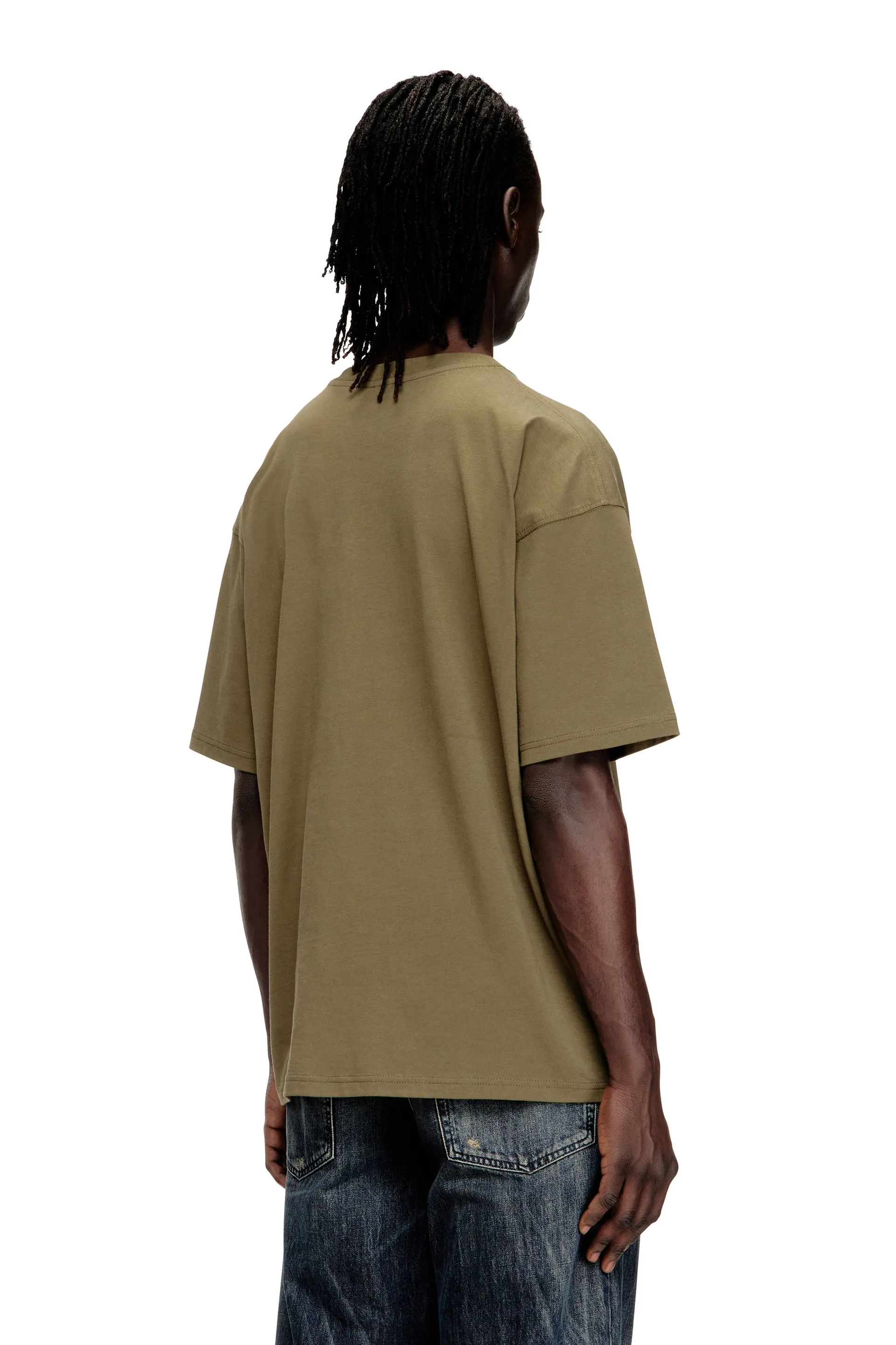 T-shirt with bleached Oval D logo