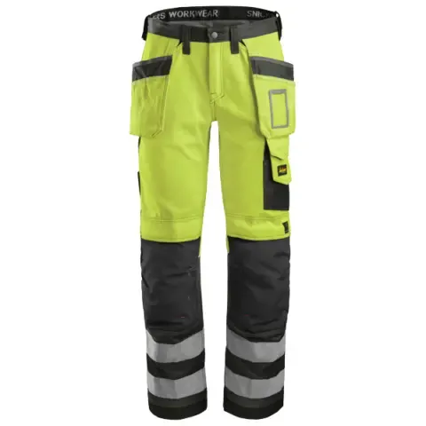Bukse 3233 gul/dsor 50 high vis kl.2 hylsterlommer