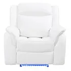 Global Furniture Tampa Power Recliner - White