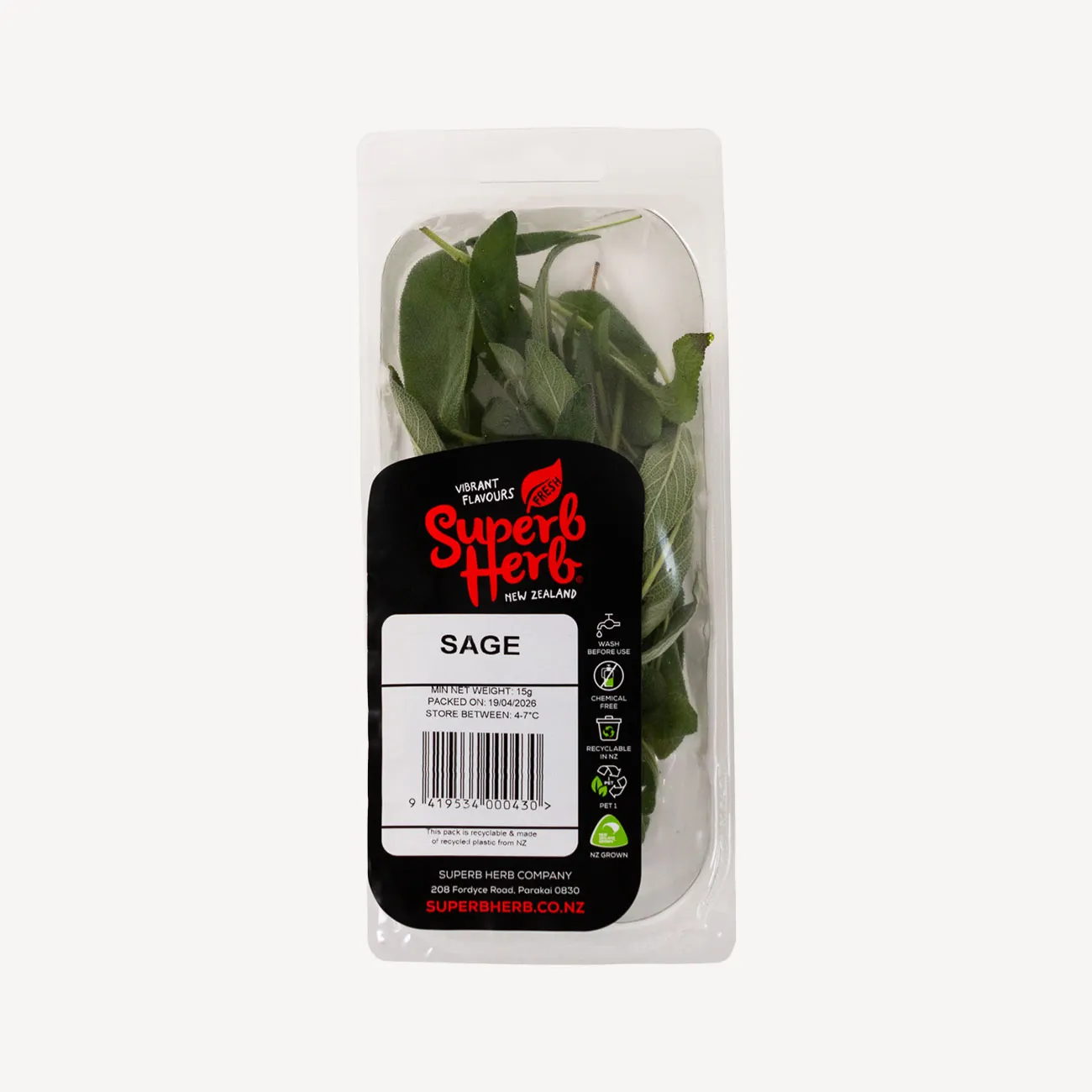 superb herb sage prepack 15g