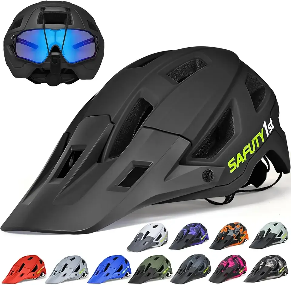 Mountain Bike Helmet for Adults & Youth Lightweight Impact-Resistant with Adjustable Dial & Removable Visor Unisex Helmet for Mountain Biking Bicycle Clcying
