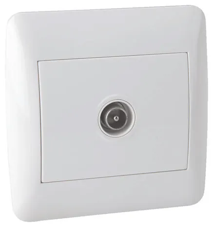 Prise TV "OME" blanc - Bornes automatiques.