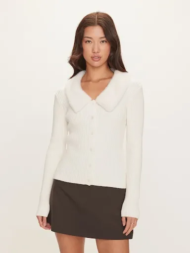 Coco Fur Trim Cardi