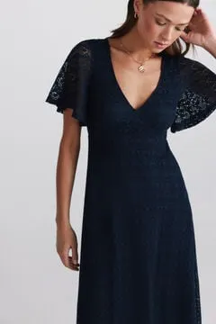 Vestido midi cenefa