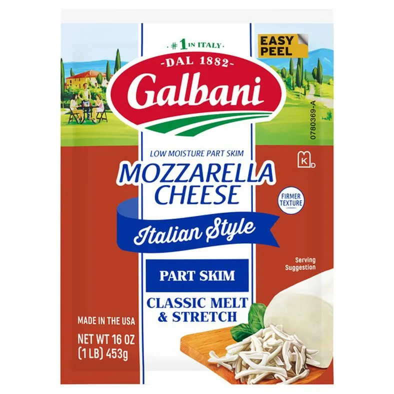 Galbani Part Skim Milk Low Moisture Mozzarella Cheese