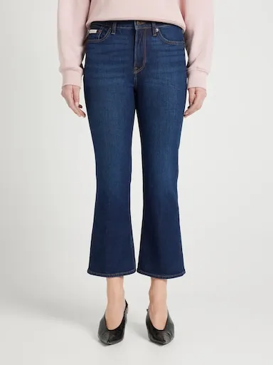 Calvin Klein High Rise Crop Flare In Dekalb