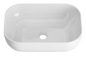 Lavabo de sobreponer Ovalo brillante 45x13.5x32.5 cm