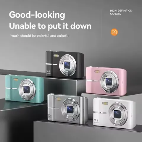 Lenovo 5K Digital Camera 50MP 16X Student Camera Outdoor Anti-Shake Digital Video Camera Flash Video Recorder Small Video Camera