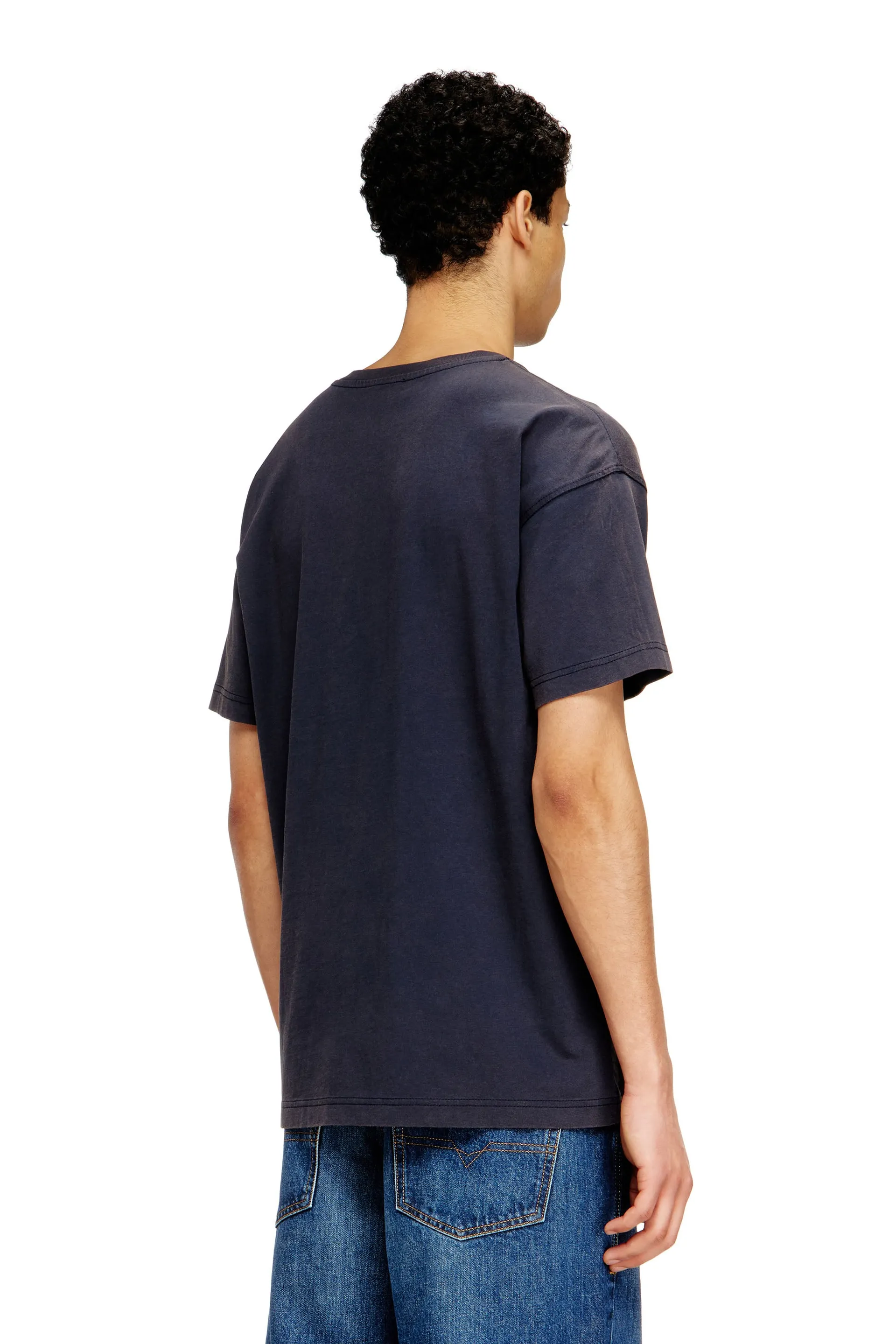 Regular cotton T-shirt with framis bands