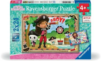 GABBY ET LA MAISON MAGIQUE - PUZZLES 2X24 PIECES - LA FETE DES PIRATES