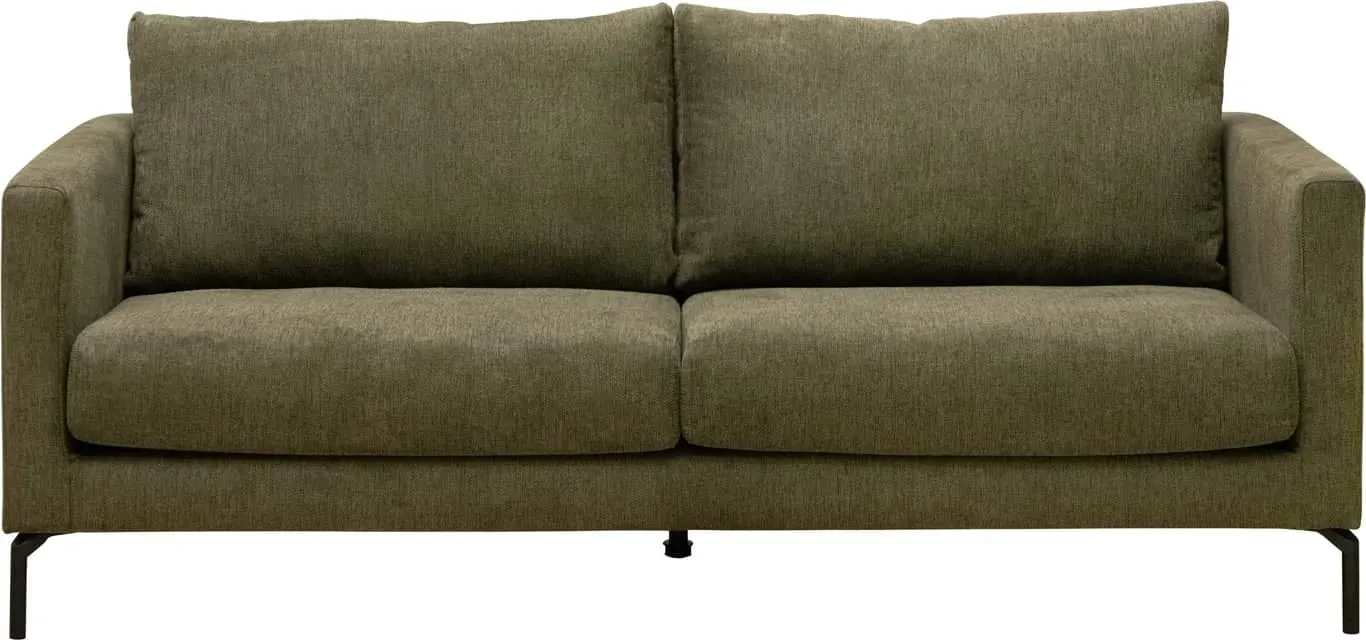 Impression 3-seter Stoff Brego 77 Green, svarte metallben