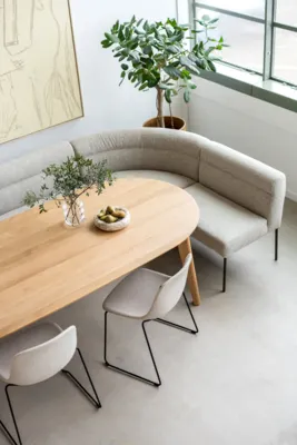 Eetkamer hoekbank Mia 4-zits lodge beige 05 links