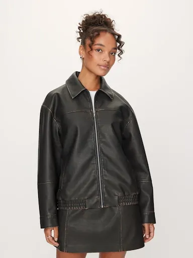 Dallas Vintage Pu Bomber