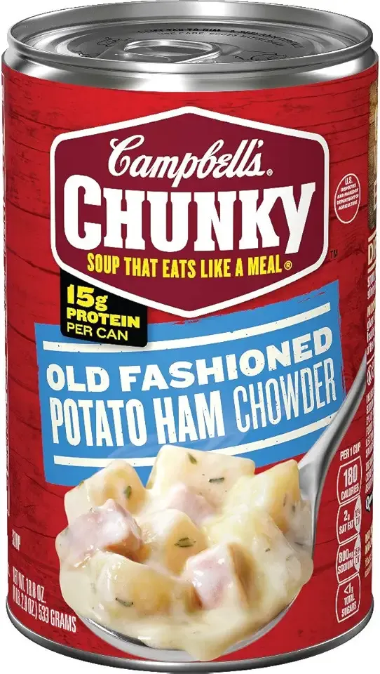 Campbell's Chunky Old Fashioned Potato Ham Chowder, 18.8 oz. Can