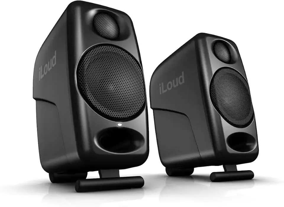 IK Multimedia iLoud Micro Monitor 50 watt Portable Wireless Bluetooth Studio Reference Monitors, Dual Speakers for Music Production, Mixing, Mastering, Composing, producing and DJs