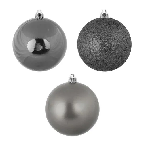 Enchanted Forest® 80mm Slate Trio Shatterproof Ornaments - 6 Pack